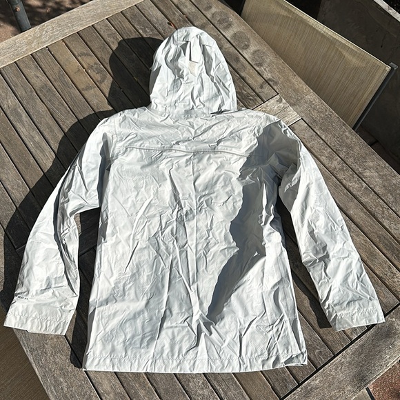 COLUMBIA Silver Gray Waterproof Hooded Jacket Kids M - Picture 10 of 16